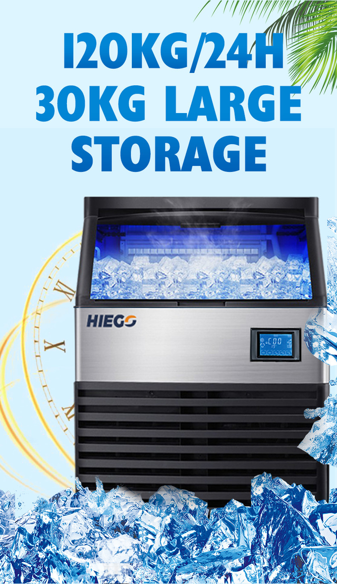 Free Standing 80.90kg Ice Cubes Maker Machine Full-Automatic 120KG 100KG Ice Maker 6