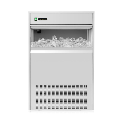 Ice Making Machine with 29 lbs Pebble Ice per Day - 17.64 x 9.69 x 16.93 Inches (L x W x H) - Silver