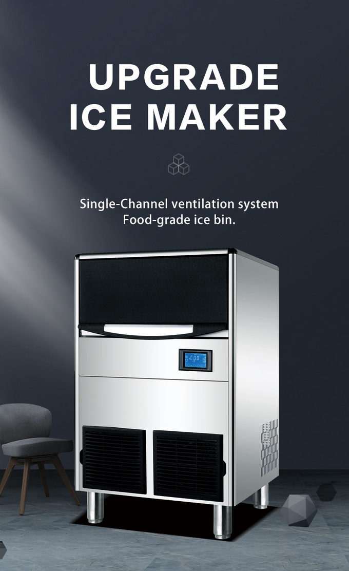 Factory ODM OEM 100kg 24H LCD Commercial Ice Maker Machine For Restaurant Bar Cafe For Sale 0