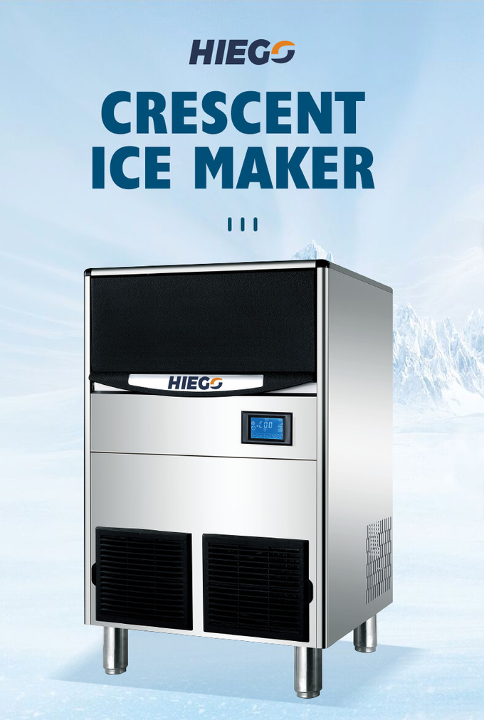 100KG/24Hr Crescent Ice Machine R404 45kg Clear Ice Making Machine For Commercial 1