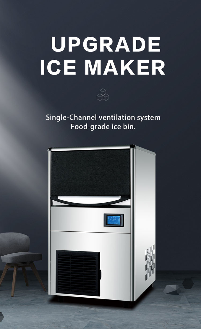 60kg/24h Commercial Ice Maker Machine Mini Ice Making Machine For Home Coffee shop 0