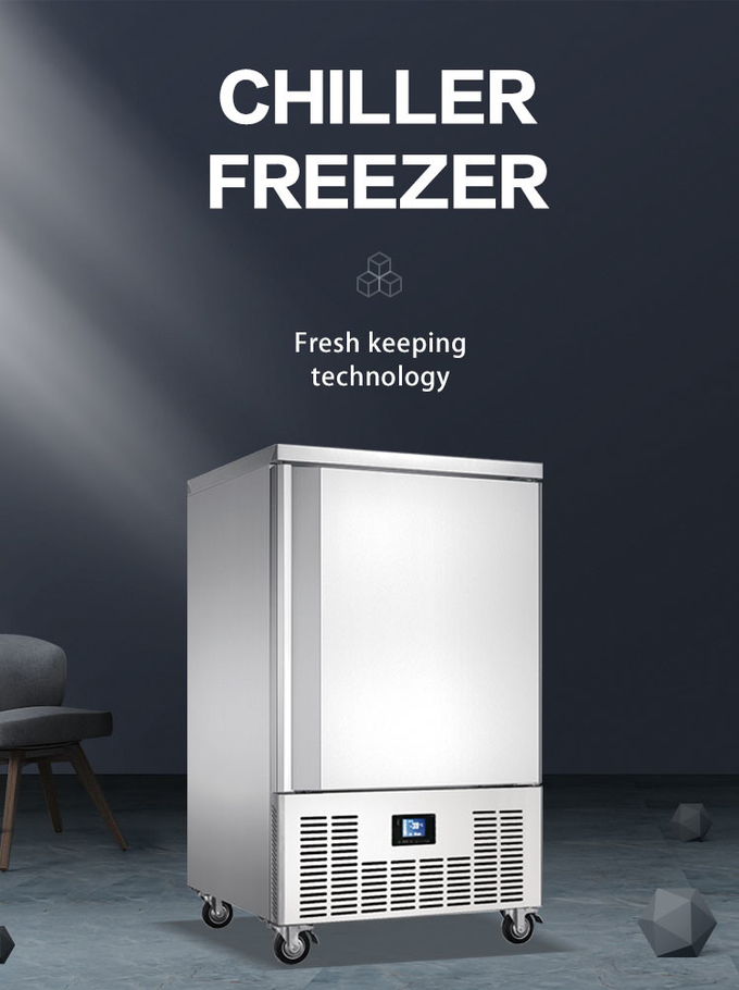 Seafood Cold Room Blast Chiller Freezer 5 10 15 Trays Freezer Blast Cabinet 1