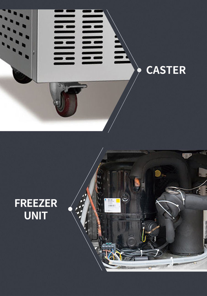 Seafood Cold Room Blast Chiller Freezer 5 10 15 Trays Freezer Blast Cabinet 9